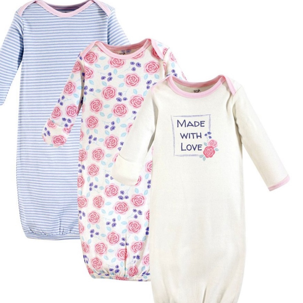 •‘Made With Love’ Organic Cotton Gown Set.